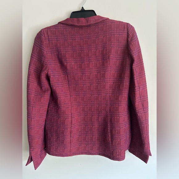 Nina McLemore vintage purple maroon color buttoned women’s blazer size 2 - Picture 3 of 4